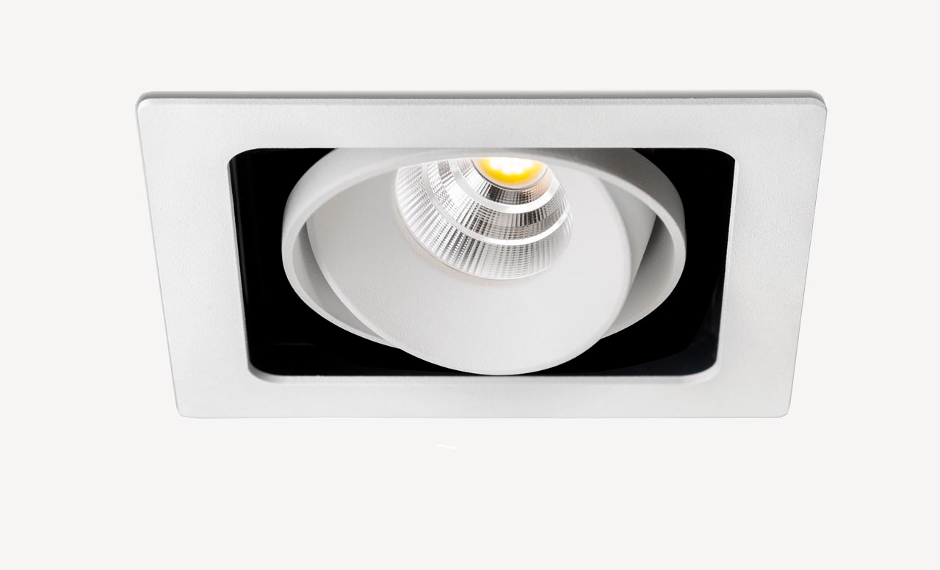Desarrollo técnico para luz de techo empotrada direccionable diseño de discoh design para arkoslight