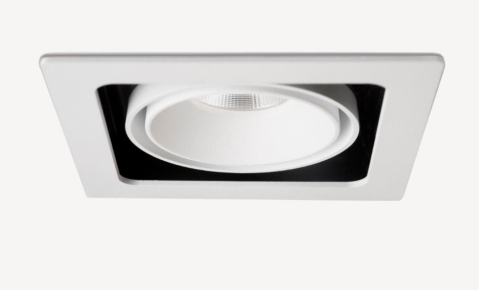 Desarrollo técnico para luz de techo empotrada direccionable diseño de discoh design para arkoslight