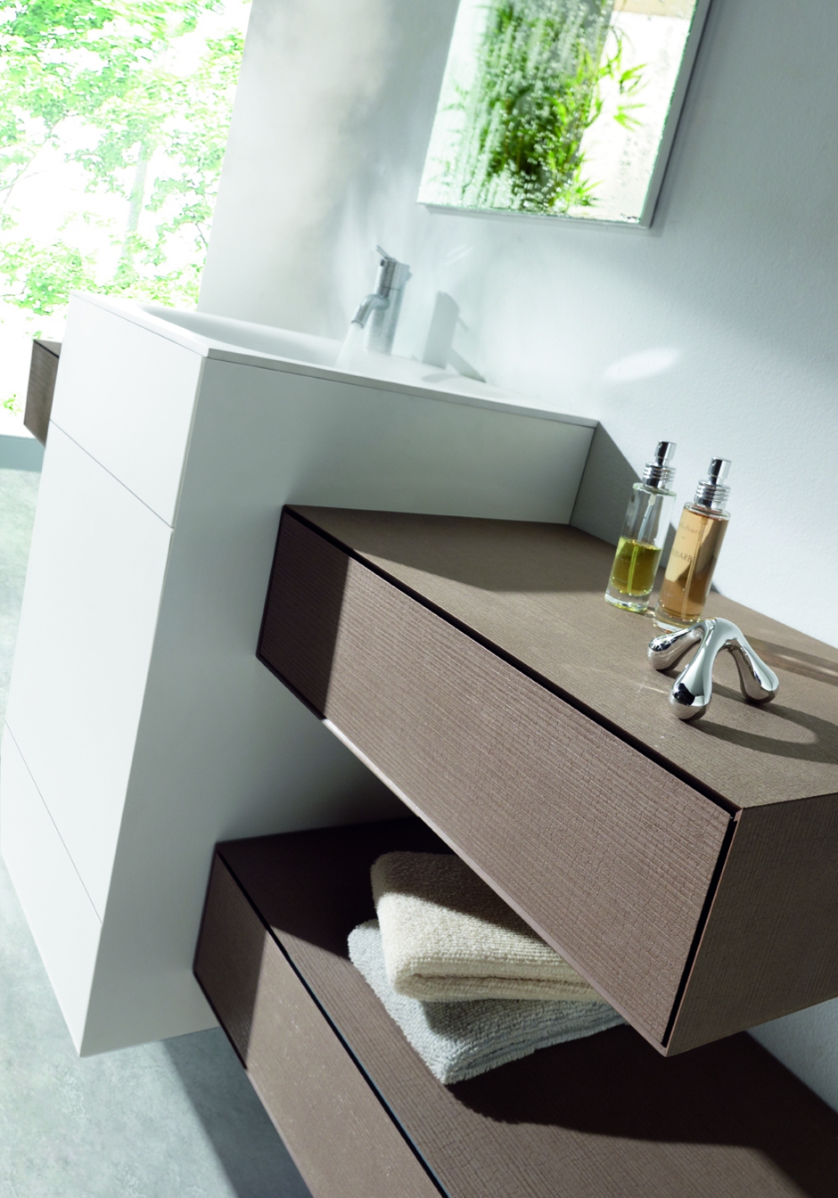 Mueble de baño OLA de discoh design con laminados HPL arpa naturalia marna n03 y solid core KP